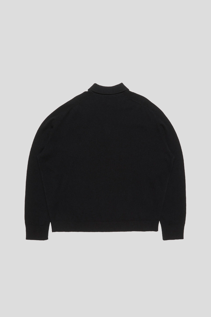 ACNE STUDIOS - BLACK WOOL KNIT POLO - LE LABO STORE