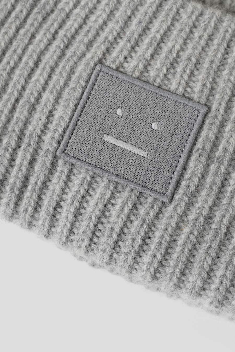 ACNE STUDIOS - LIGHT GREY MELANGE BIG FACE BEANIE – LE LABO STORE