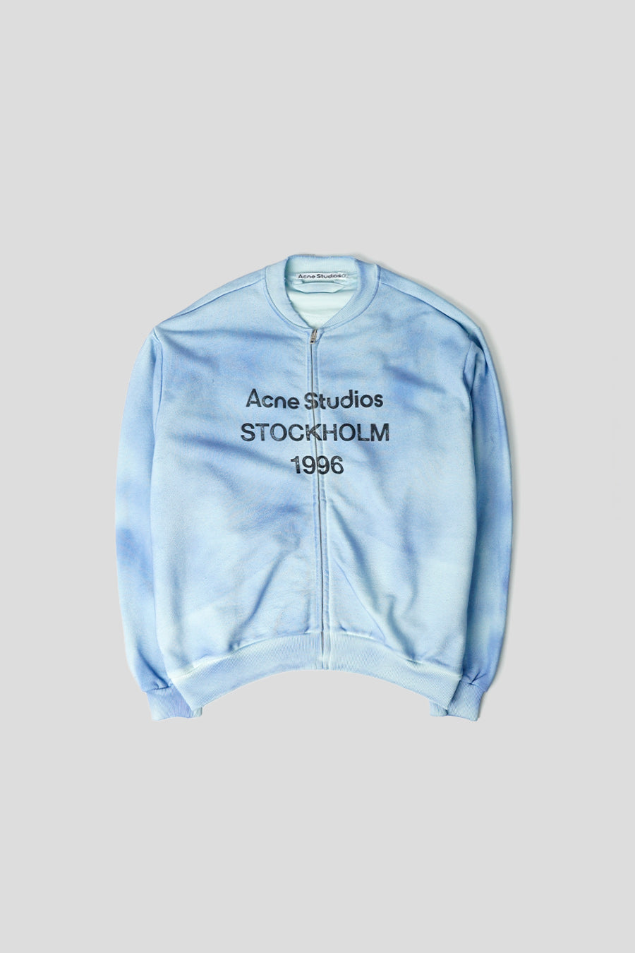 ACNE STUDIOS - CARDIGAN ZIPPÉ LOGO DUSTY BLUE - LE LABO STORE