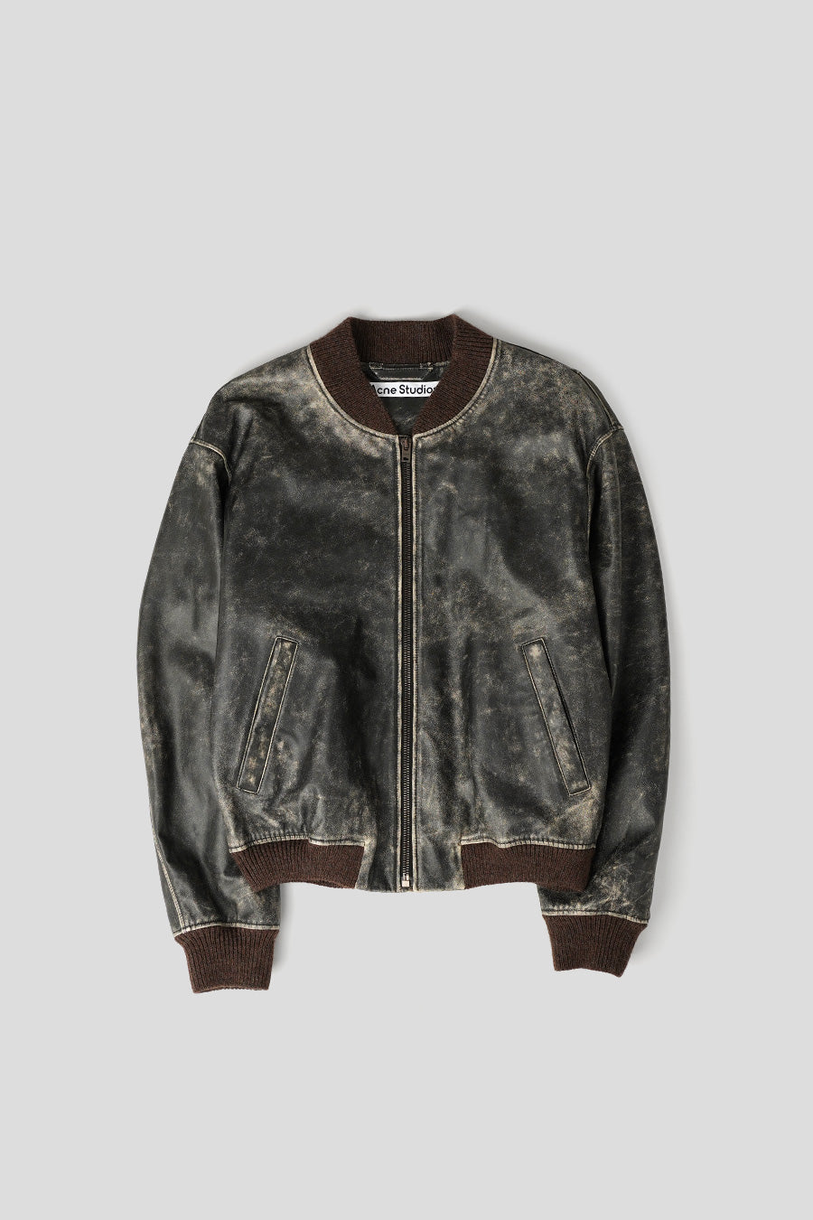 ACNE STUDIOS - BLOUSON BOMBER EN CUIR NOIR - LE LABO STORE