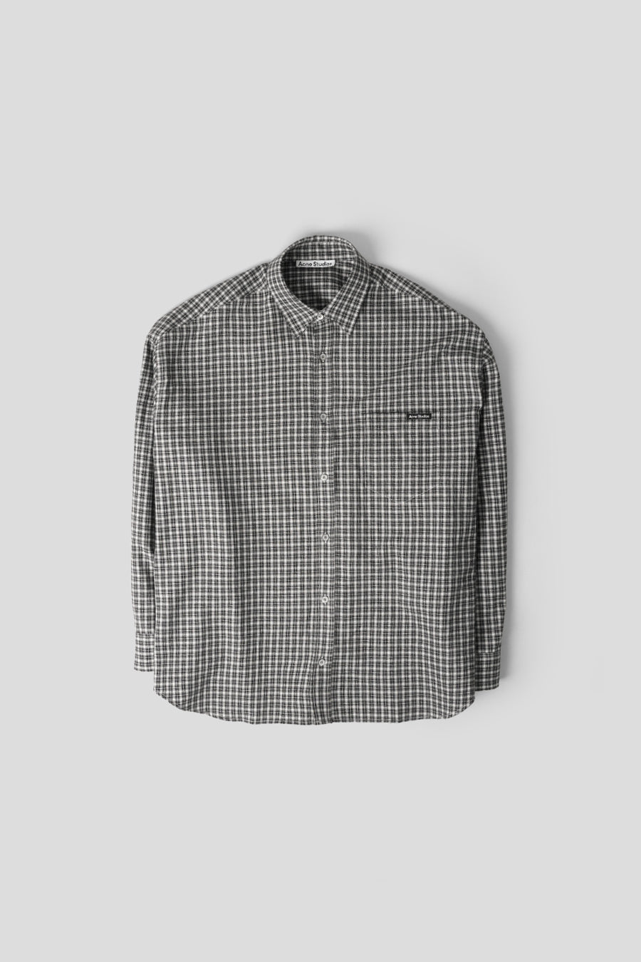 ACNE STUDIOS - CHEMISE FLANNEL BUTTON-UP NOIRE ET BLANCHE - LE LABO STORE