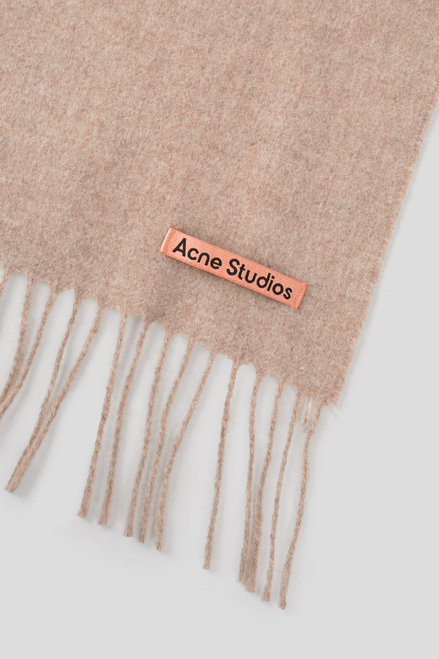 ACNE STUDIOS - ÉCHARPE EN LAINE À FRANGES BEIGE - LE LABO STORE