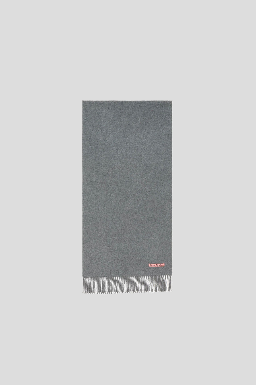ACNE STUDIOS - ÉCHARPE FINE EN LAINE À FRANGES GRIS FONCÉ - LE LABO STORE