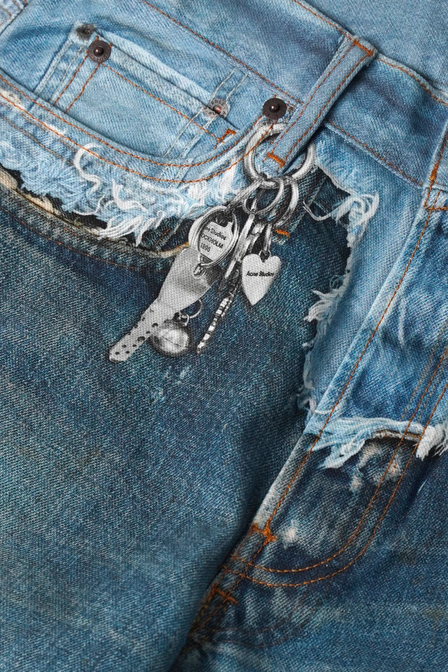 ACNE STUDIOS - JEAN TROMPE L'OEIL 1981 BLEU - LE LABO STORE