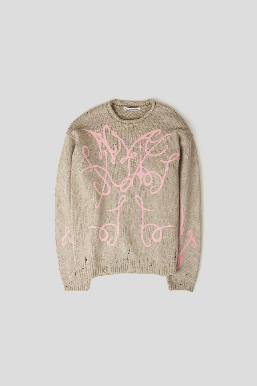 ACNE STUDIOS - PRINTED JUMPER BEIGE AND GREY - LE LABO STORE