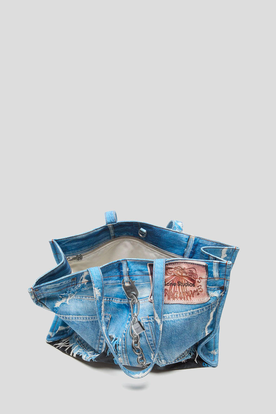 ACNE STUDIOS - SAC CABAS IMPRIMÉ TROMPLE L'OEIL BLEU - LE LABO STORE