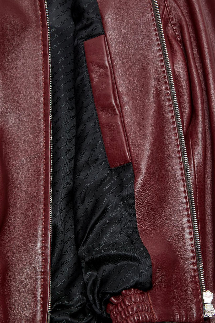 ACNE STUDIOS - VESTE EN CUIR ACNE MARRON RHUM - LE LABO STORE