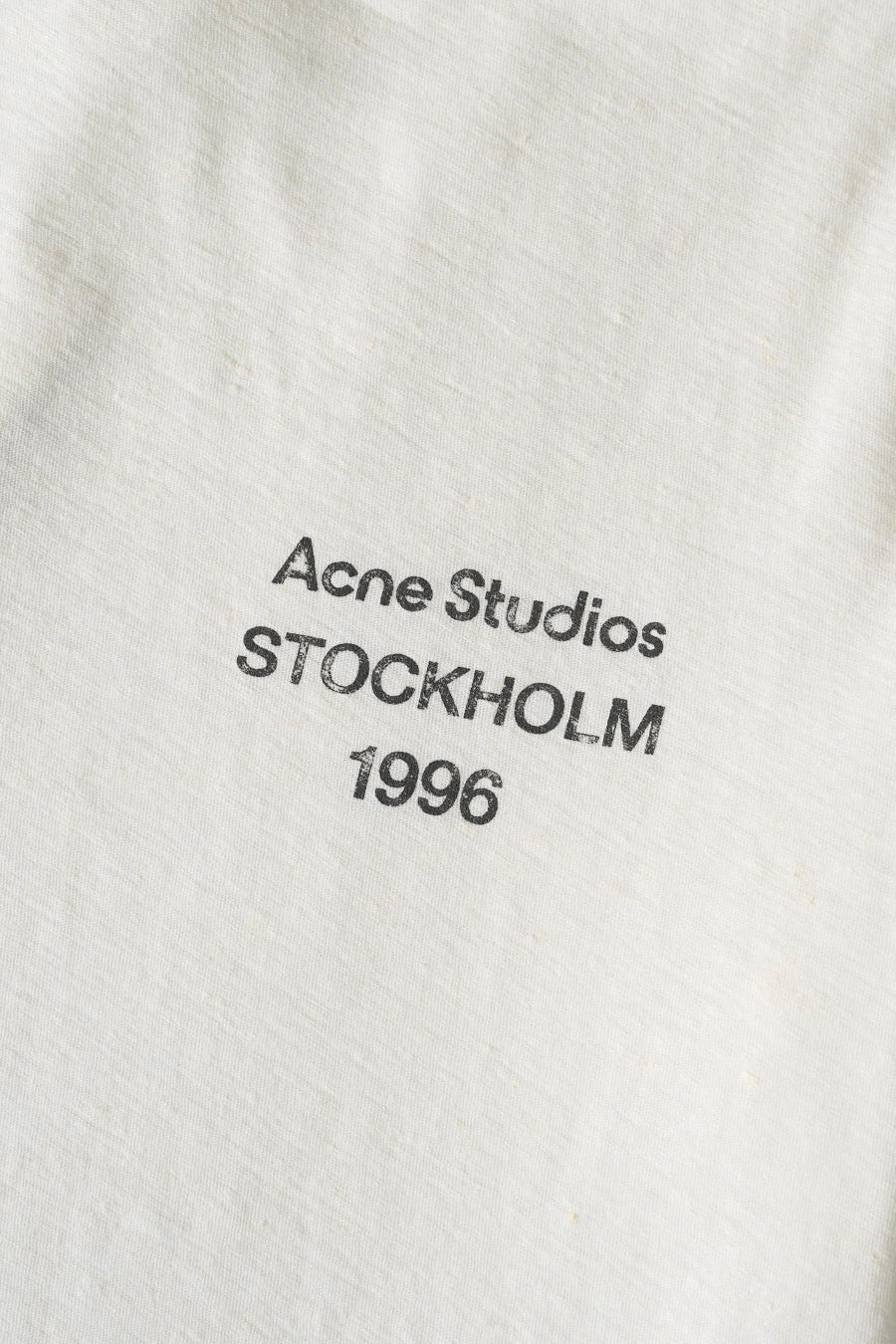 ACNE STUDIOS - OFF WHITE SPRAYED LOGO T-SHIRT - LE LABO STORE