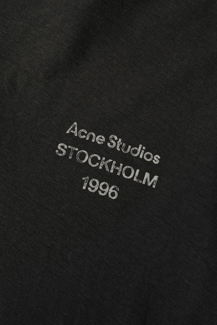 ACNE STUDIOS - T-SHIRT SPRAYED LOGO NOIR DÉLAVÉ - LE LABO STORE