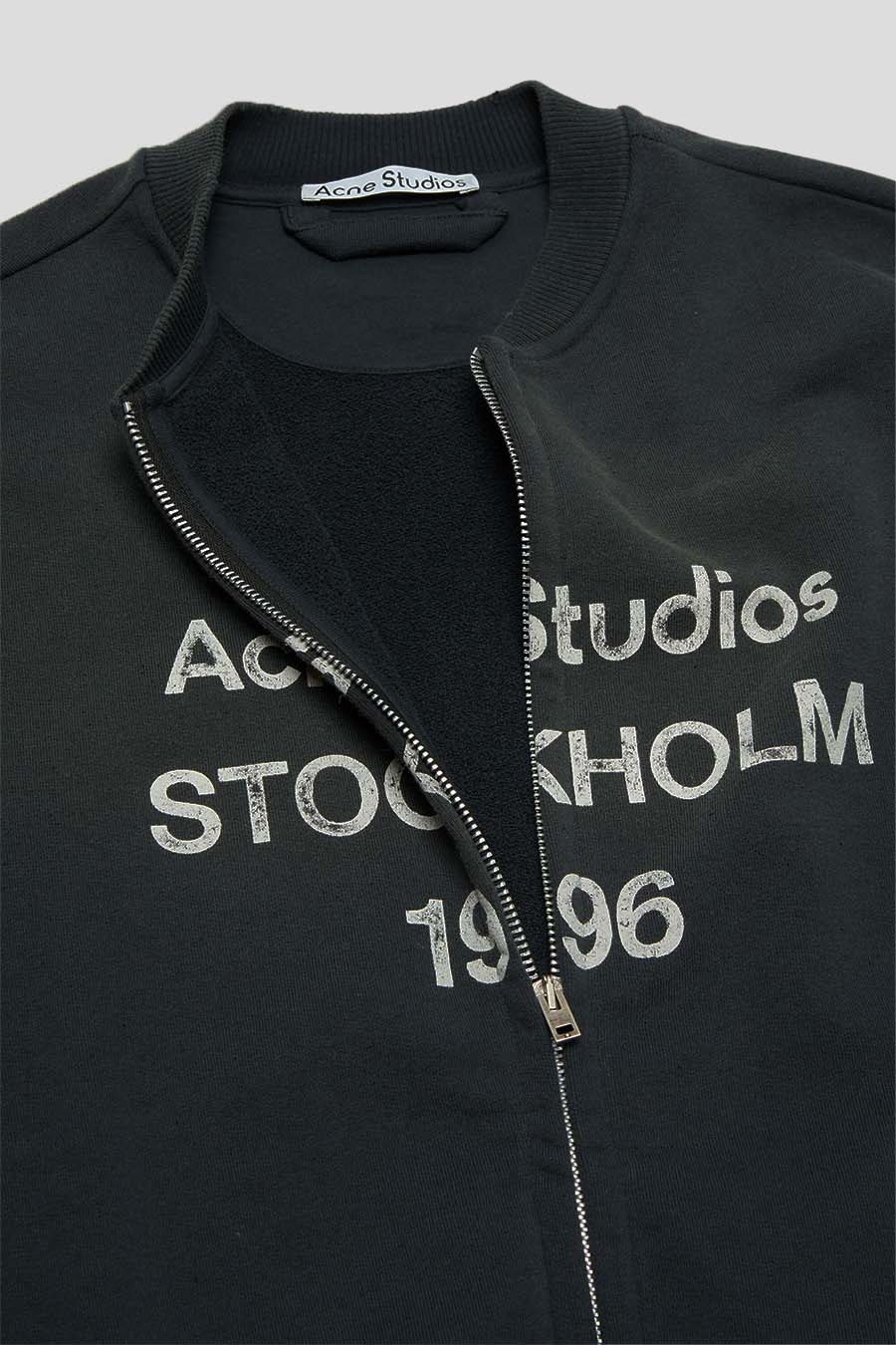 Acne Studios 1996 ジップアップジャケット ブラック Acne Studios ジップアップ シャツジャケット | ブラック