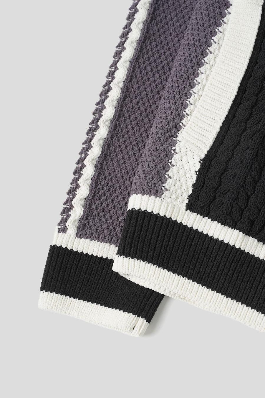 ADIDAS - CARDIGAN RÉTRO NOIR, BLANC ET GRIS - LE LABO STORE