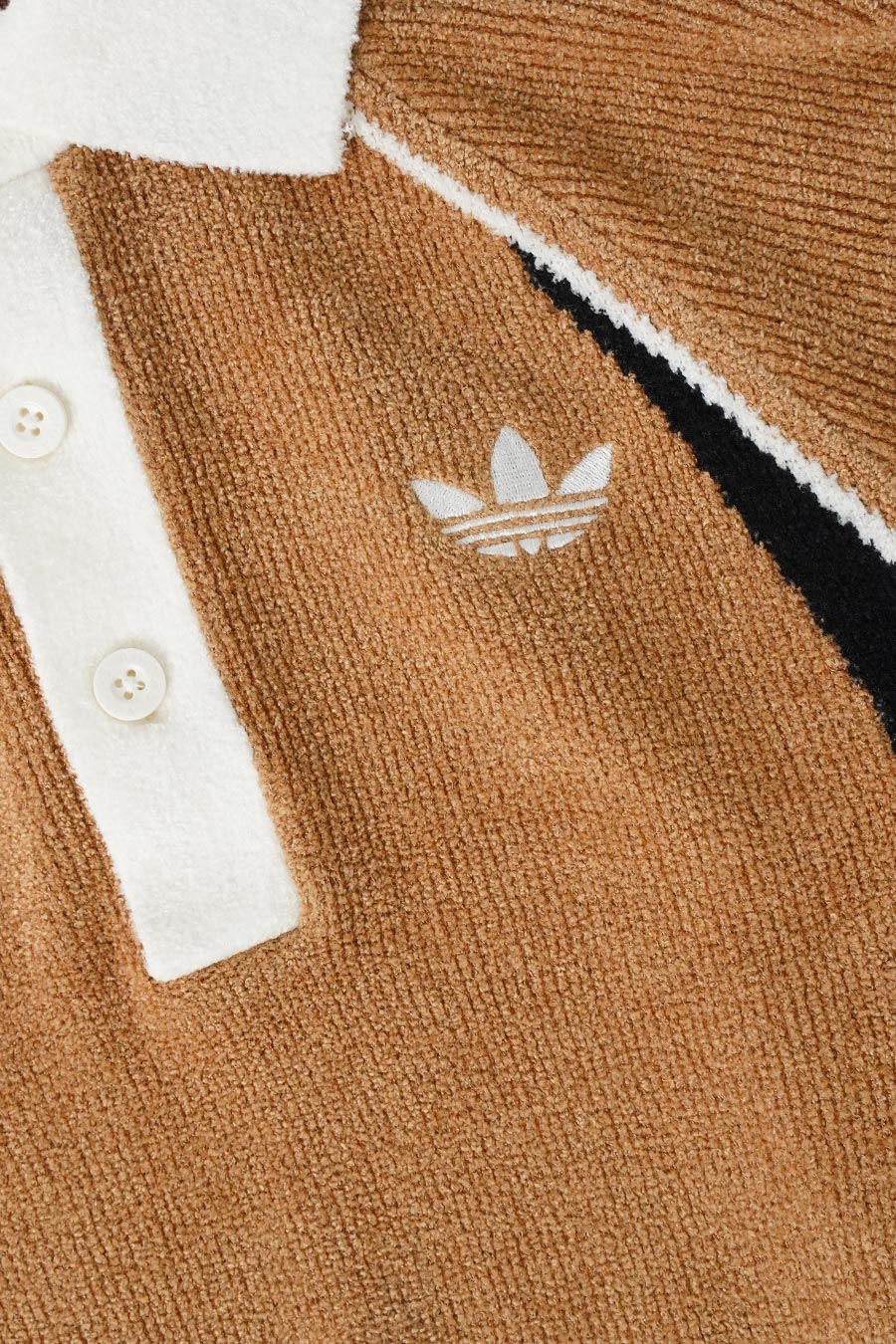 ADIDAS - POLO RETRO REMIX TEAMGEIST BEIGE, NOIR ET BLANC - LE LABO STORE