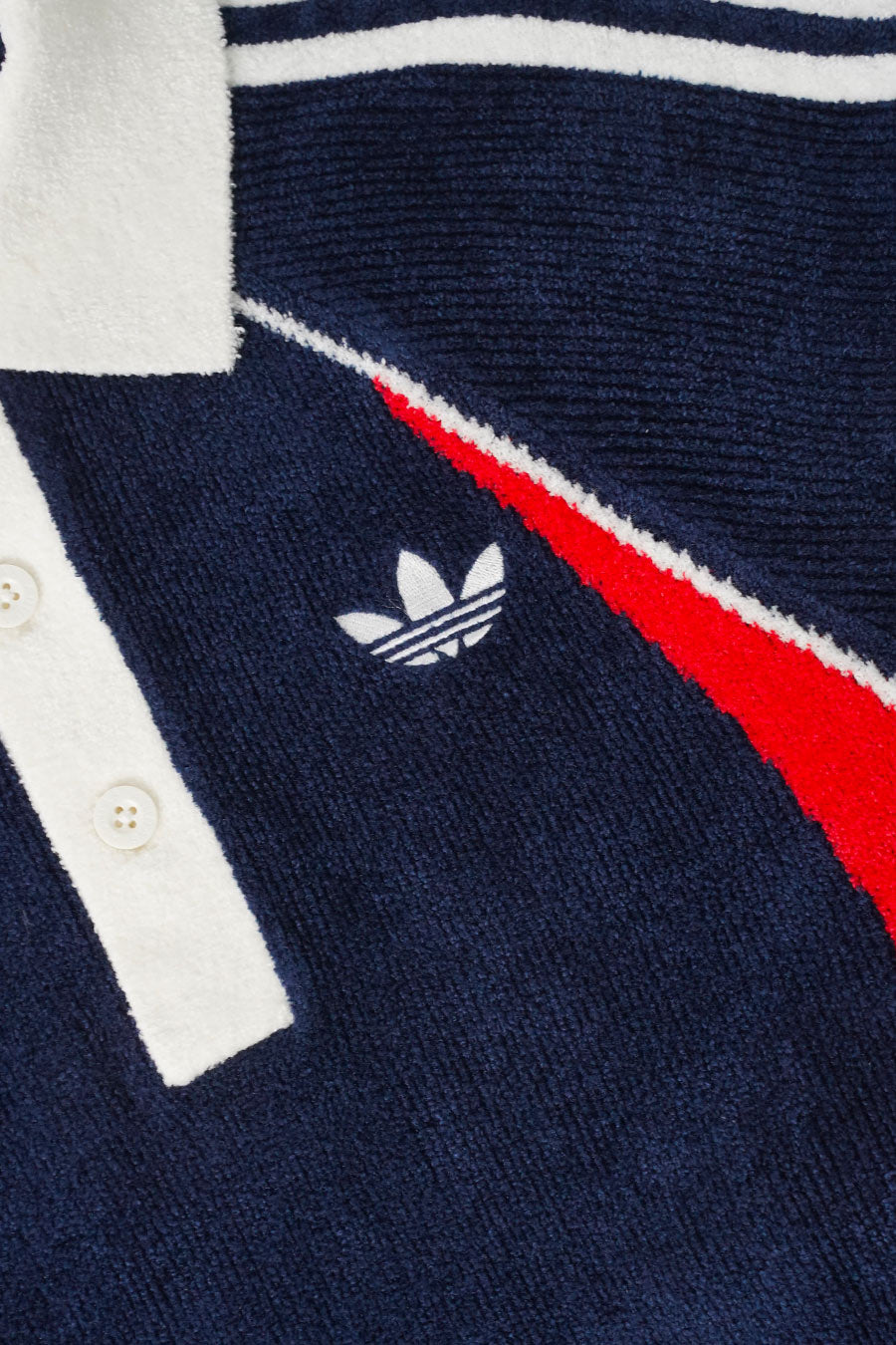 ADIDAS - POLO RETRO REMIX TEAMGEIST BLEU, ROUGE ET BLANC - LE LABO STORE