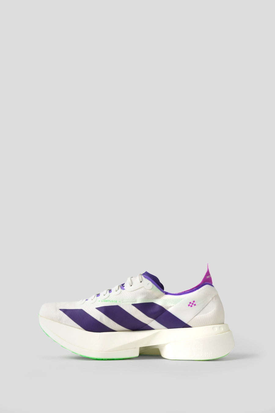 ADIDAS - CORE WHITE, COLLEGIATE PURPLE ET LIME BURST ADIZERO ADIOS PRO 4 M SNEAKERS LE LABO STORE ADIDAS - CORE WHITE, COLLEGIATE PURPLE ET LIME BURST ADIZERO ADIOS PRO 4 M SNEAKERS LE LABO STORE