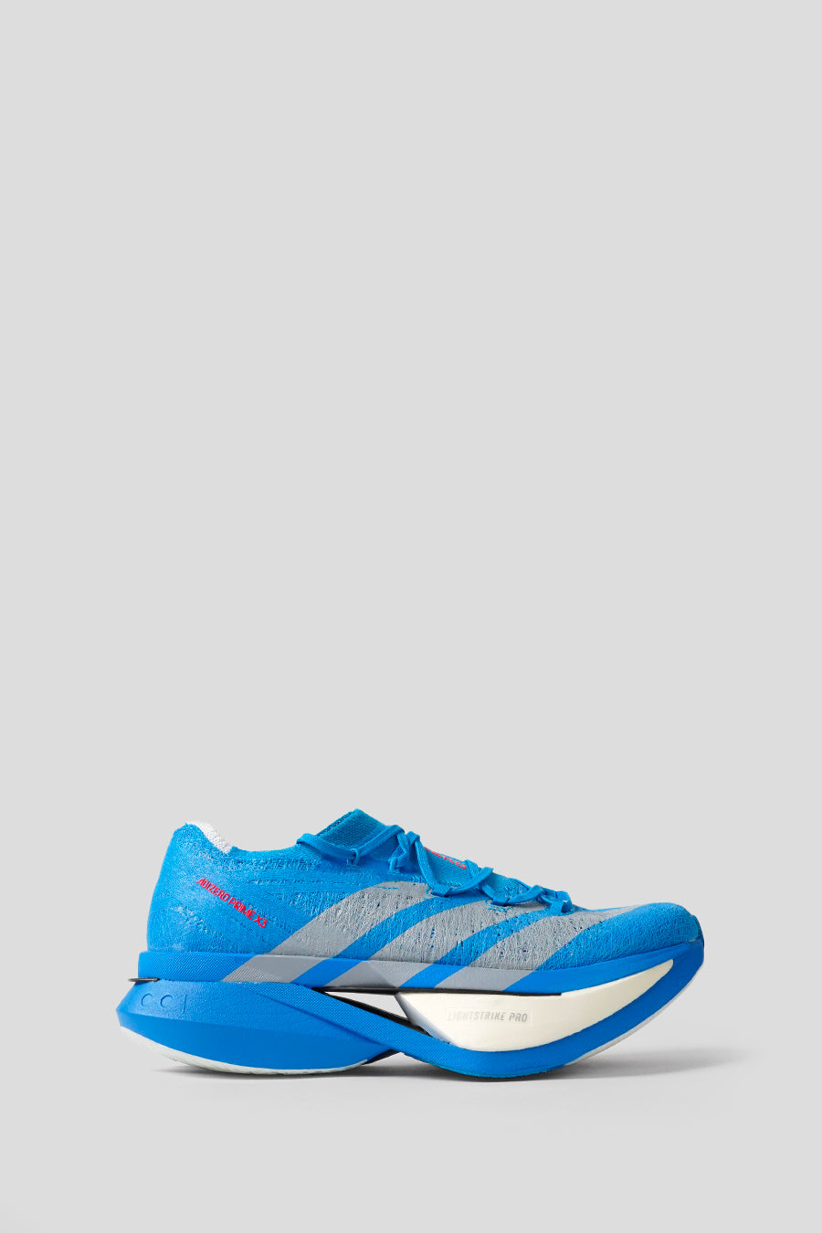 ADIDAS - SOLAR BLUE, SILVER METALLIC AND LUCID RED ADIZERO PRIME X3 STRUNG SNEAKERS - LE LABO STORE