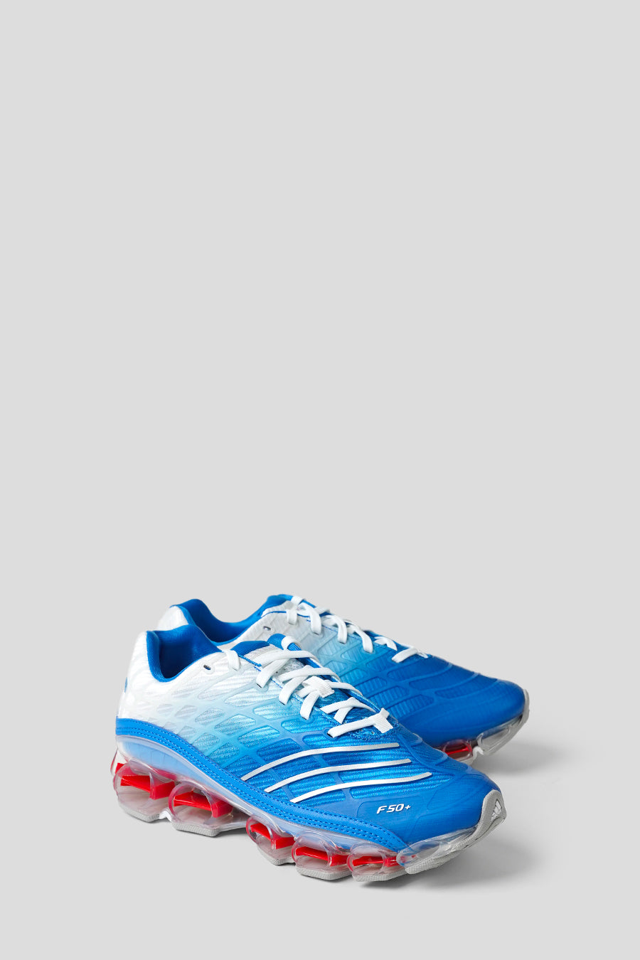 ADIDAS - BLUE BIRD, SILVER METALLIC AND CLOUD WHITE MEGARIDE F50 SNEAKERS - LE LABO STORE