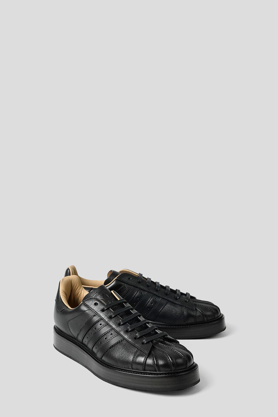ADIDAS - BLACK SUPERSTAR LUX MADE IN ITALY SNEAKERS - LE LABO STORE