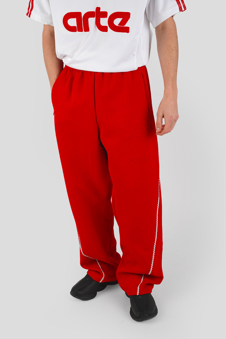 ADIDAS - RED AND WHITE ZNE X ARTE TRACKPANT - LE LABO STORE