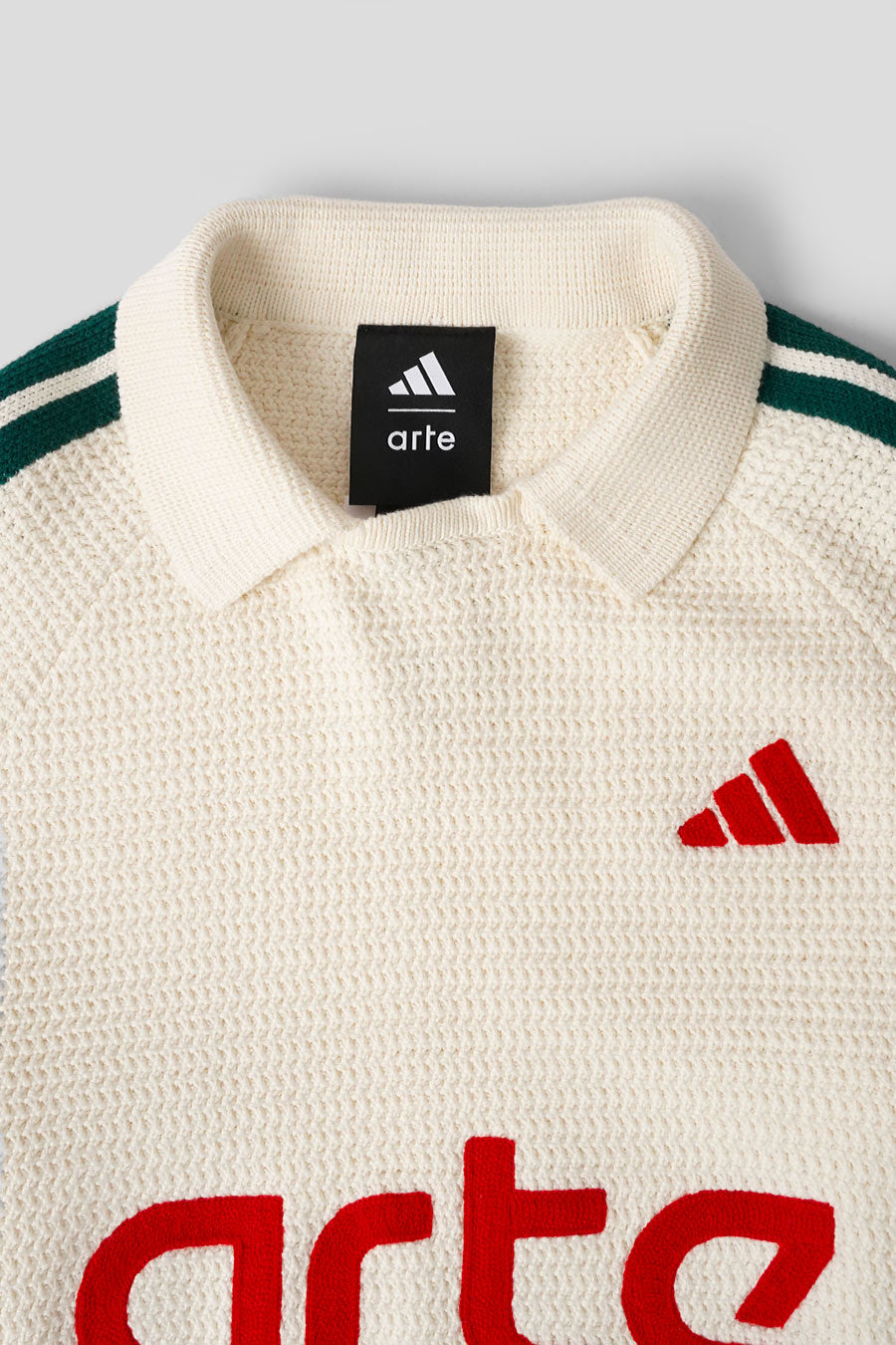 ADIDAS - PULL KNIT LS X ARTE BLANC ET VERT - LE LABO STORE