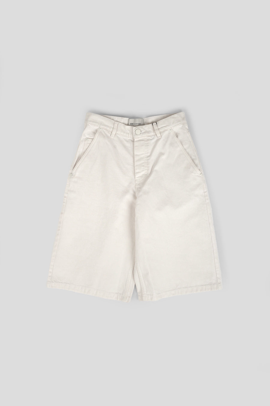 AMI PARIS - WHITE CREAM LOOSE SHORTS - LE LABO STORE