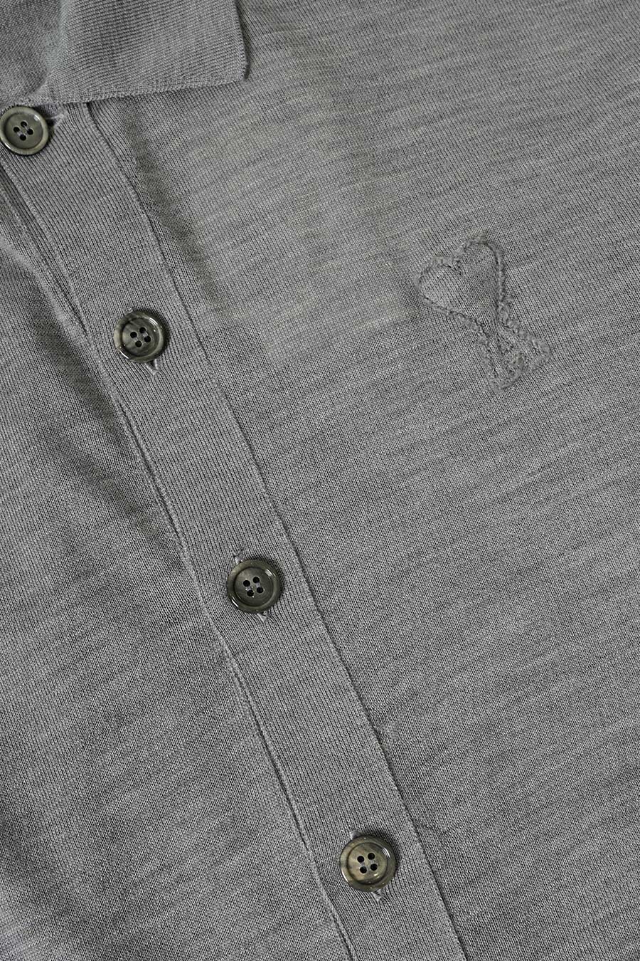 AMI PARIS - CARDIGAN AMI DE COEUR GRIS CHINÉ - LE LABO STORE