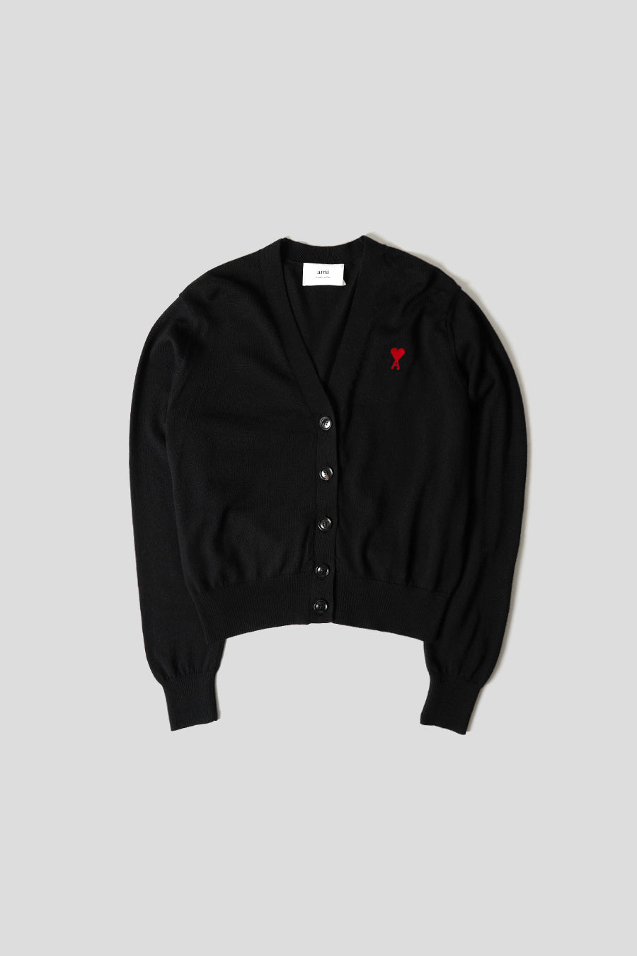 AMI PARIS - BLACK FRIEND OF HEART CARDIGAN - LE LABO STORE