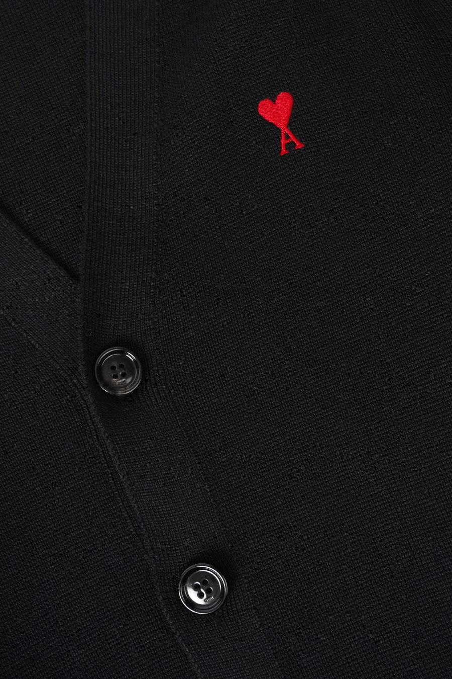 AMI PARIS - CARDIGAN AMI DE COEUR NOIR - LE LABO STORE