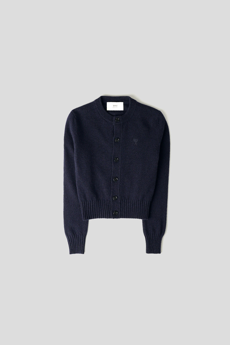 AMI PARIS - CASHMERE CARDIGAN AMI DE COEUR NAVY BLUE - LE LABO STORE