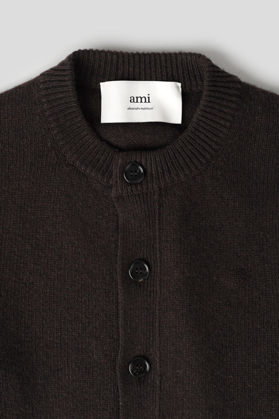 AMI PARIS - CARDIGAN CACHEMIRE AMI DE COEUR CAFÉ - LE LABO STORE