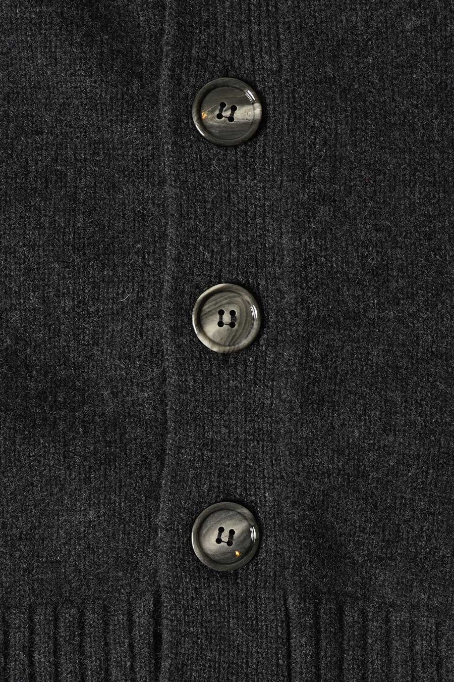 AMI PARIS - CARDIGAN LAINE CACHEMIRE GRIS CHINÉ - LE LABO STORE