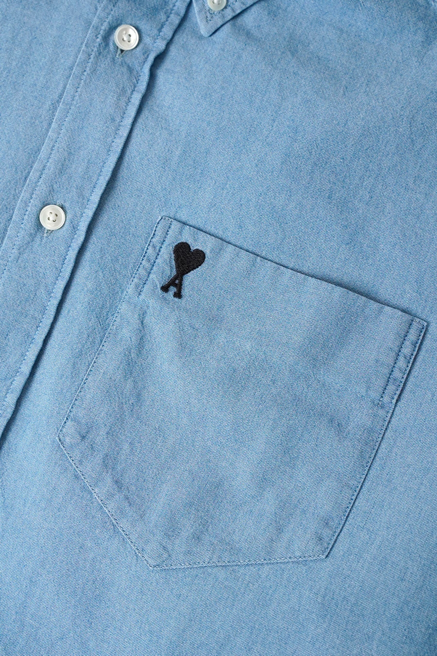 AMI PARIS - CHEMISE BOXY AMI DE COEUR BLEU CACHEMIRE - LE LABO STORE