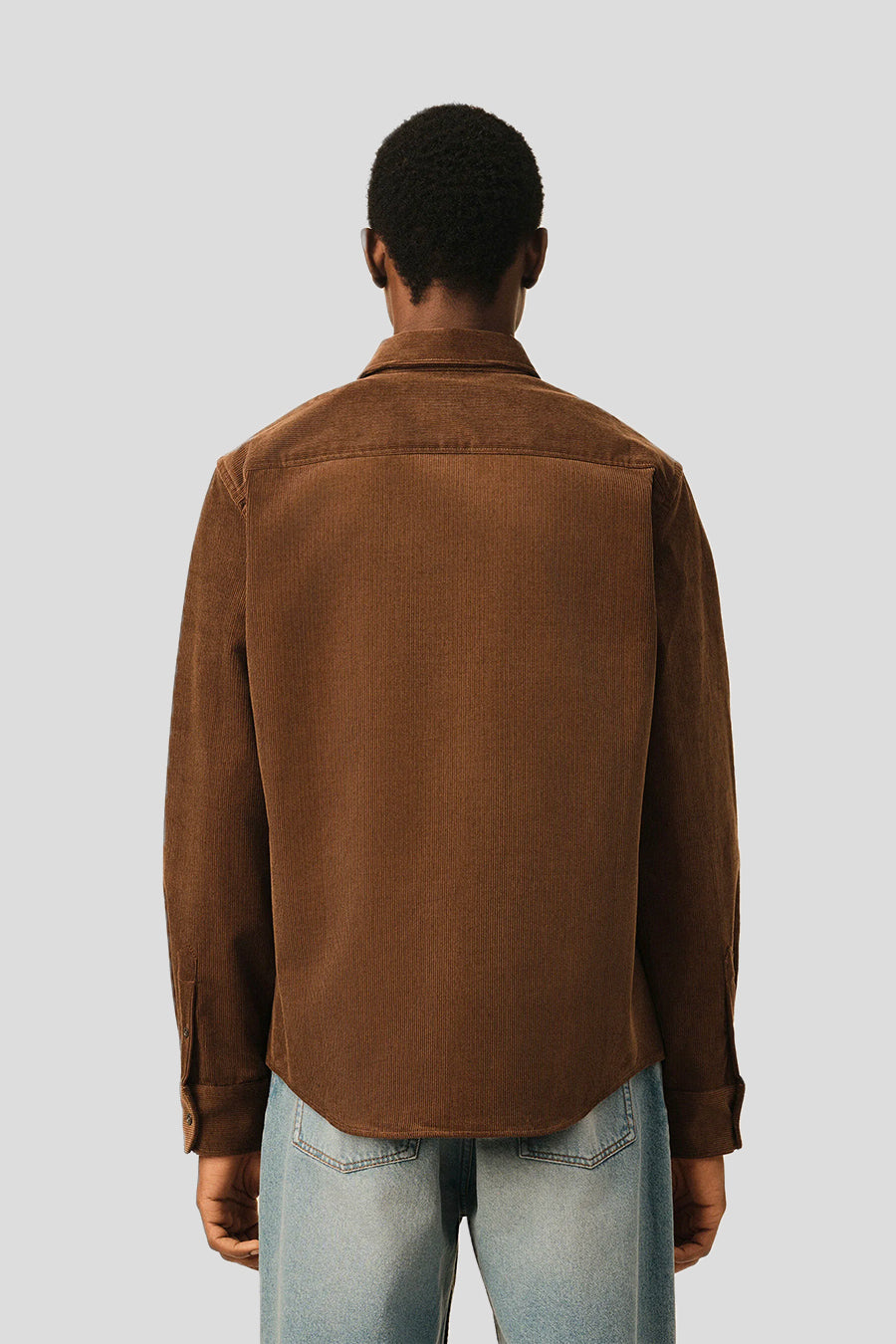 AMI PARIS - CHOCOLATE CONTRASTED ADC BUTTON DOWN COLLAR SHIRT - LE LABO STORE