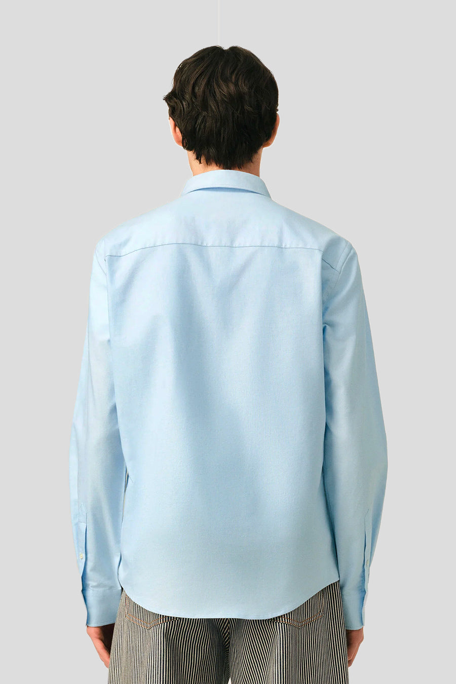 AMI PARIS - SHIRT CONTRASTED ADC BUTTON DOWN COLLAR CLASSIC FIT SKY BLUE - LE LABO STORE