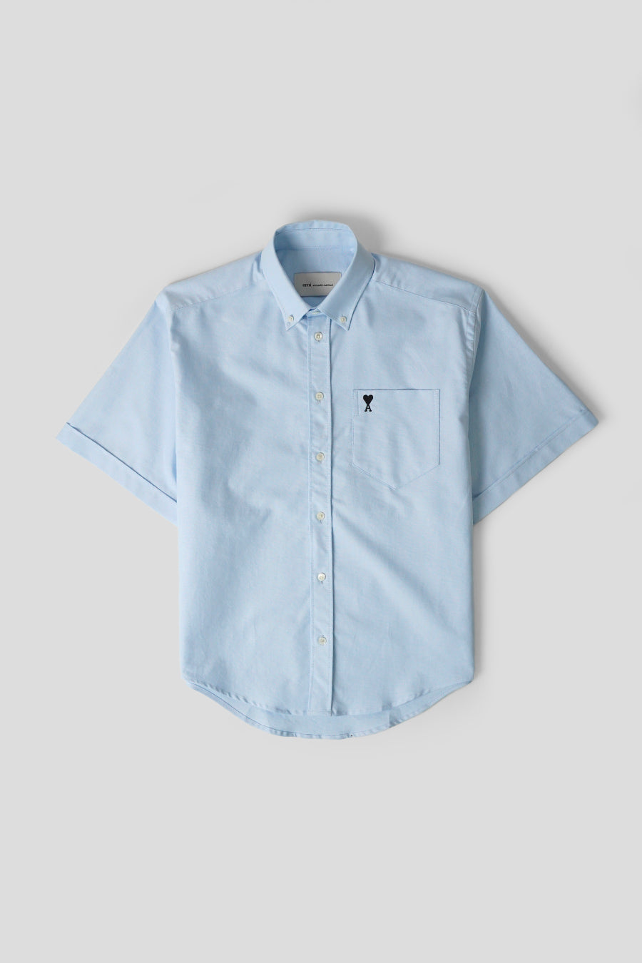AMI PARIS - CHEMISE MANCHES COURTES BOXY AMI DE COEUR BLEU CIEL - LE LABO STORE