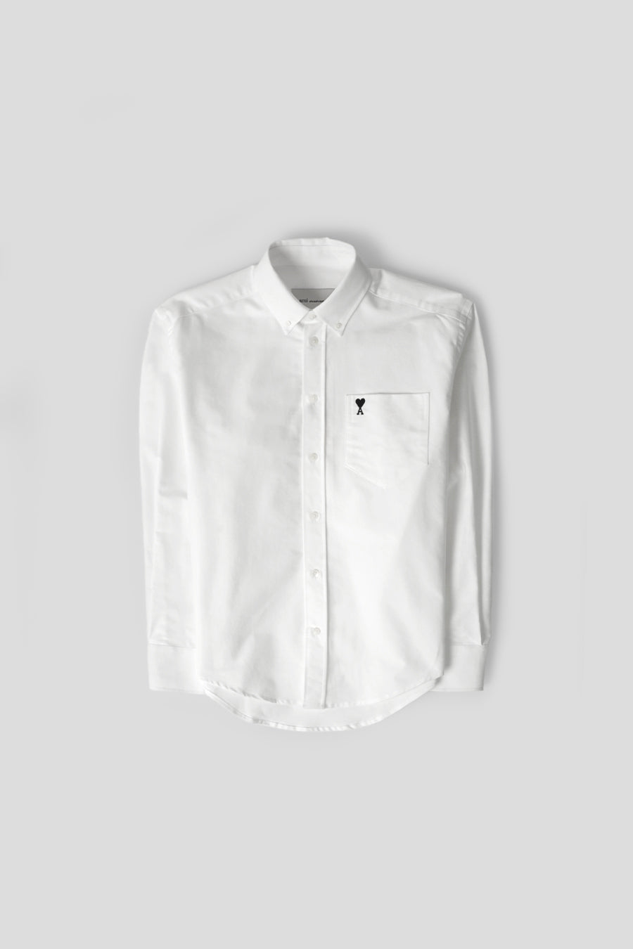 AMI PARIS - CHEMISE MANCHES LONGUES COL BOUTONNÉ AMI DE COEUR BLANCHE - LE LABO STORE