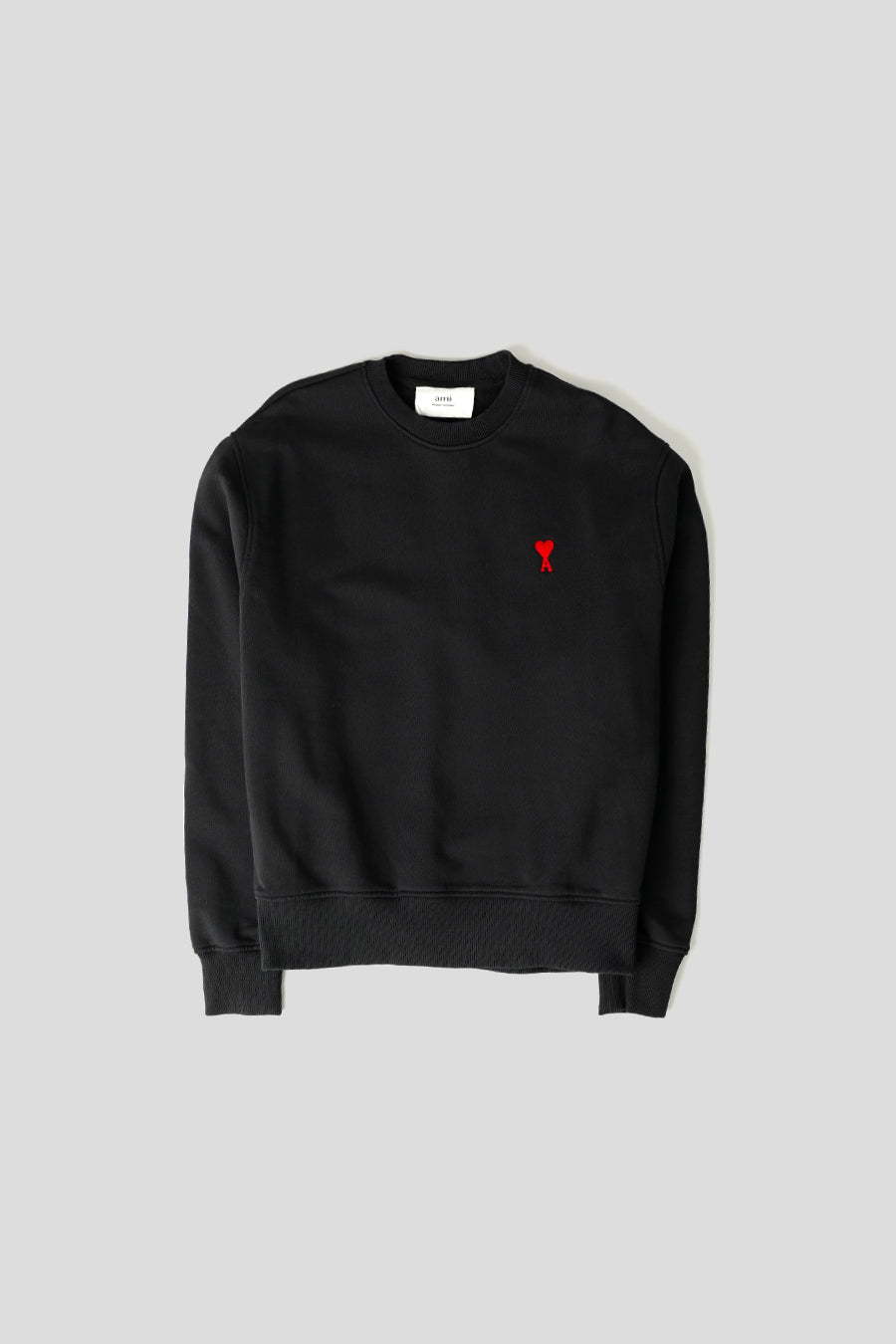 AMI PARIS - BLACK AMI DE COEUR CREWNECK - LE LABO STORE