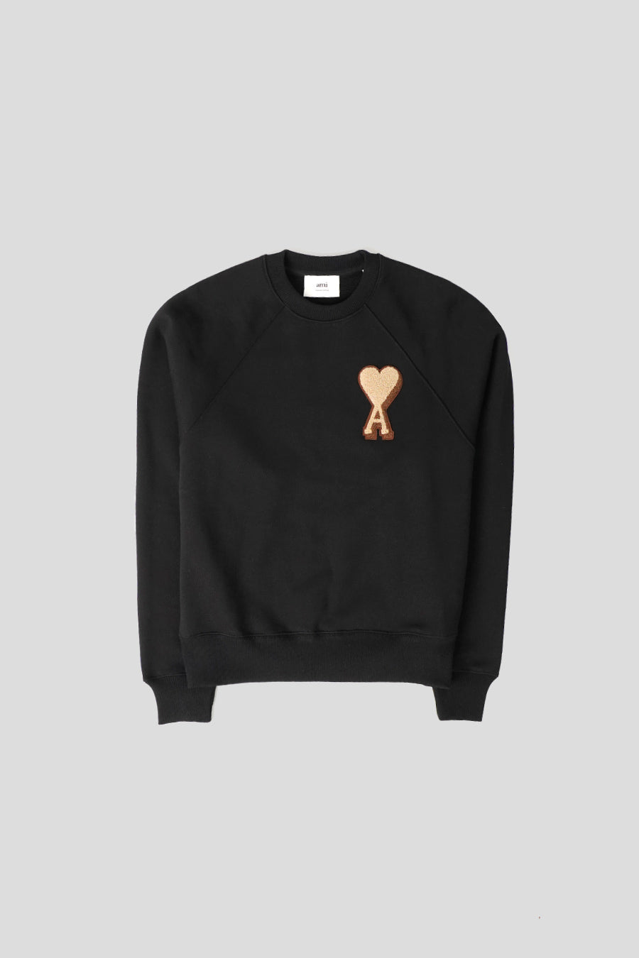 AMI PARIS - BLACK PATCH AMI DE COEUR CREWNECK - LE LABO STORE