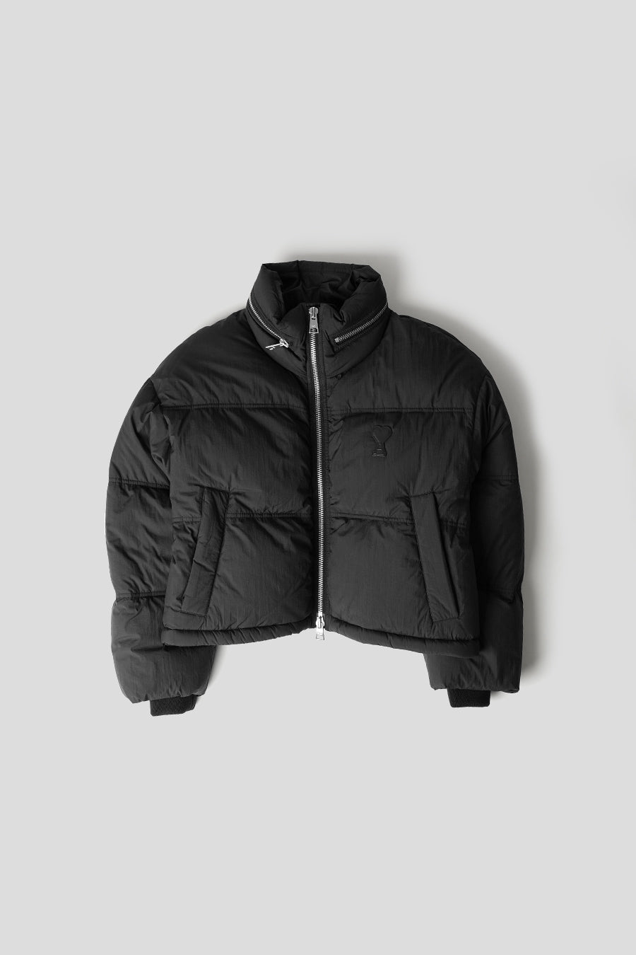 AMI PARIS - BLACK AMI DE COEUR DOWN JACKET - LE LABO STORE