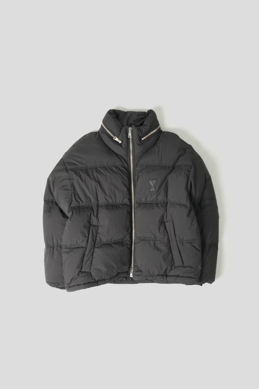 AMI PARIS - BLACK AMI DE COEUR DOWN JACKET - LE LABO STORE