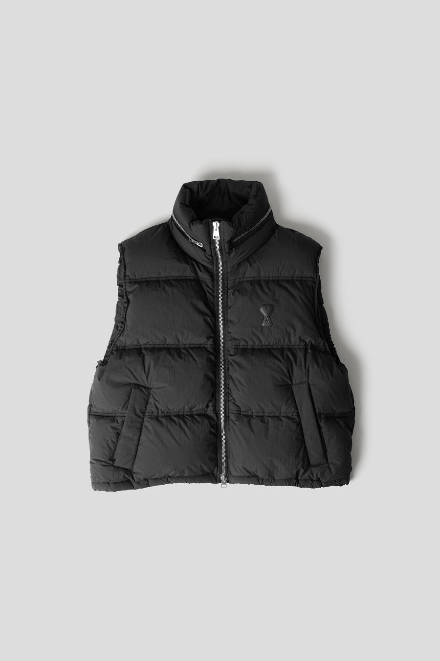 AMI PARIS - BLACK SLEEVELESS DOWN JACKET - LE LABO STORE