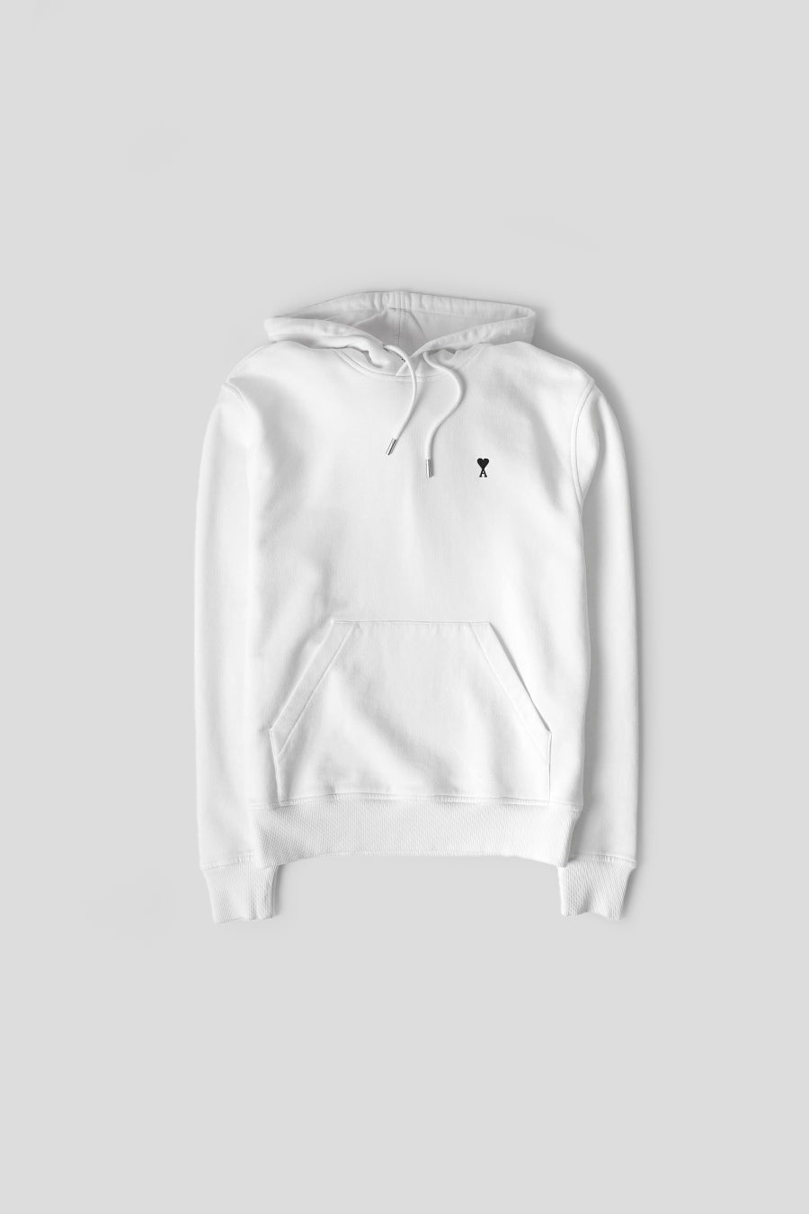 AMI PARIS - WHITE CONTRASTED AMI DE COEUR HOODIE - LE LABO STORE