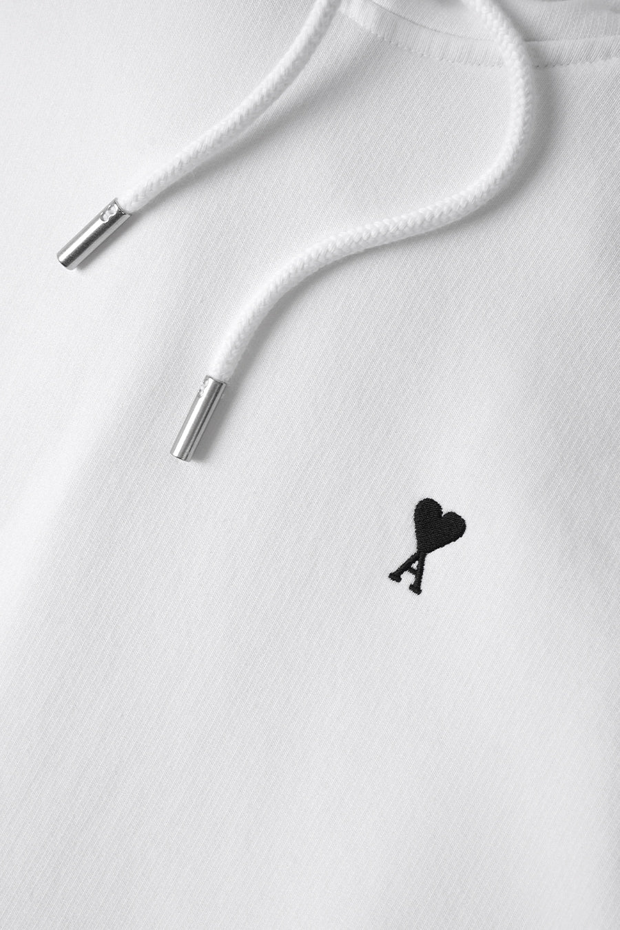 AMI PARIS - WHITE CONTRASTED AMI DE COEUR HOODIE - LE LABO STORE