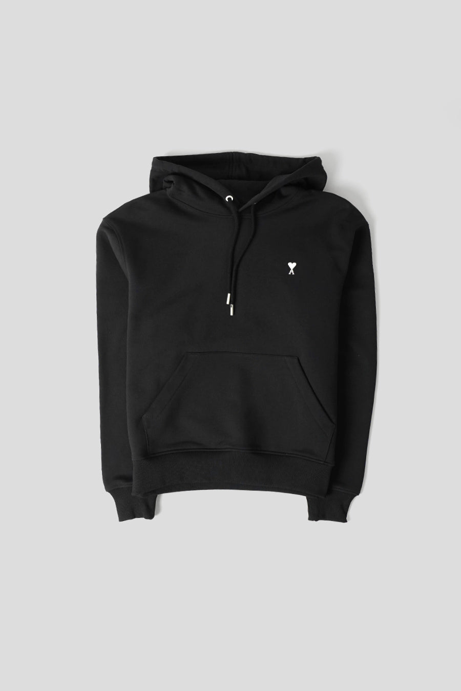 AMI PARIS - HOODIE CONTRASTED AMI DE COEUR NOIR ET BLANC CREME - LE LABO STORE