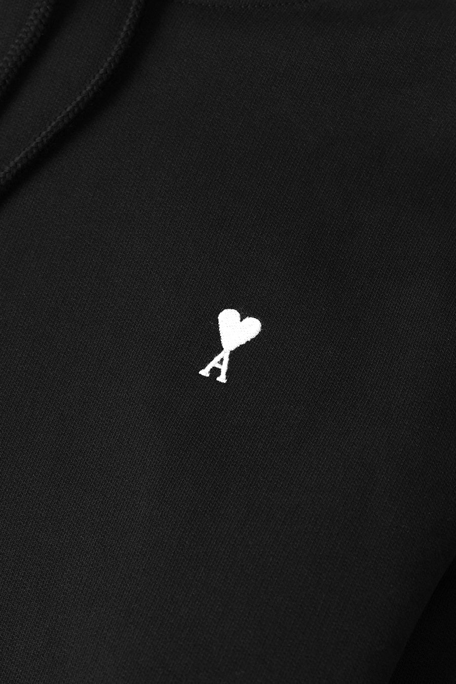 AMI PARIS - HOODIE CONTRASTED AMI DE COEUR NOIR ET BLANC CREME - LE LABO STORE