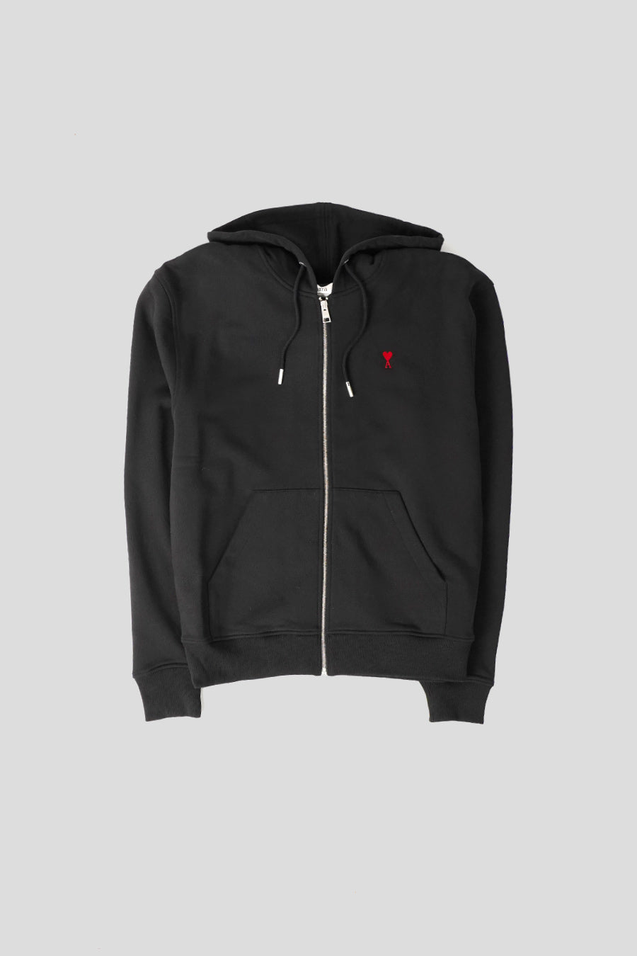AMI PARIS - HOODIE ZIPPÉ AMI DE COEUR NOIR - LE LABO STORE