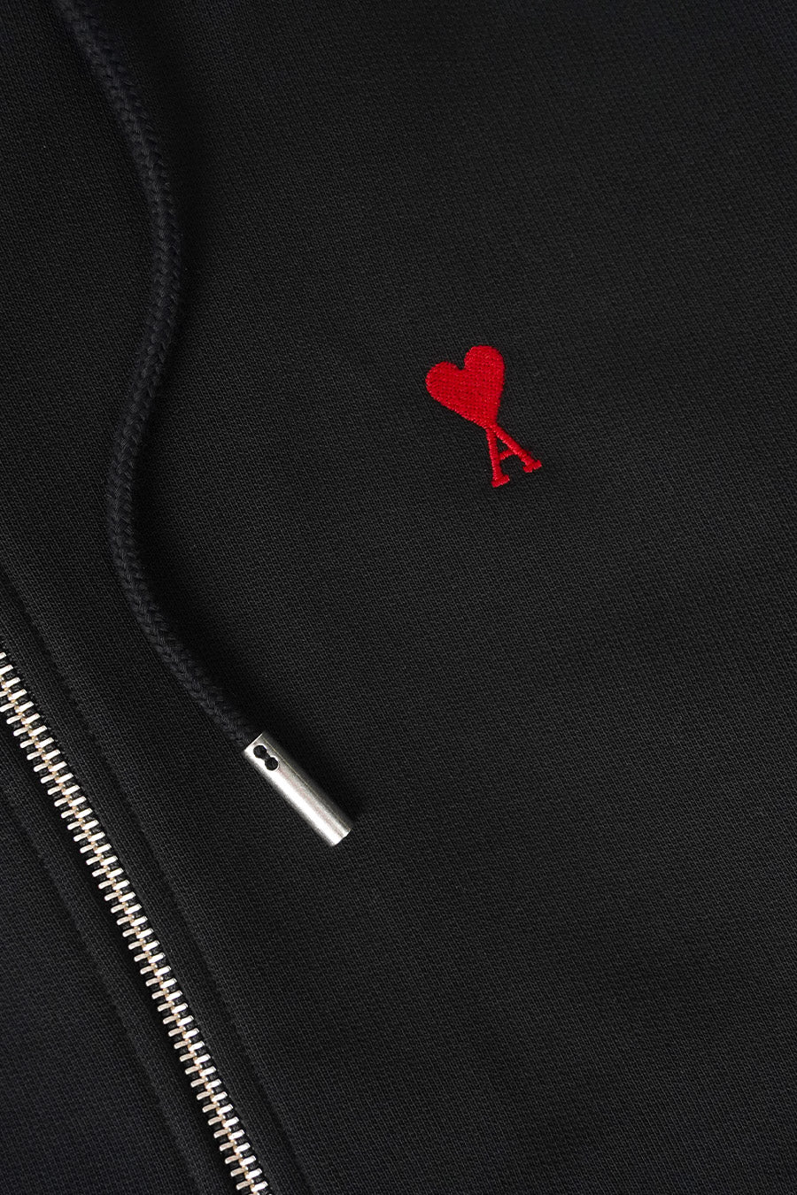 AMI PARIS - HOODIE ZIPPÉ AMI DE COEUR NOIR - LE LABO STORE