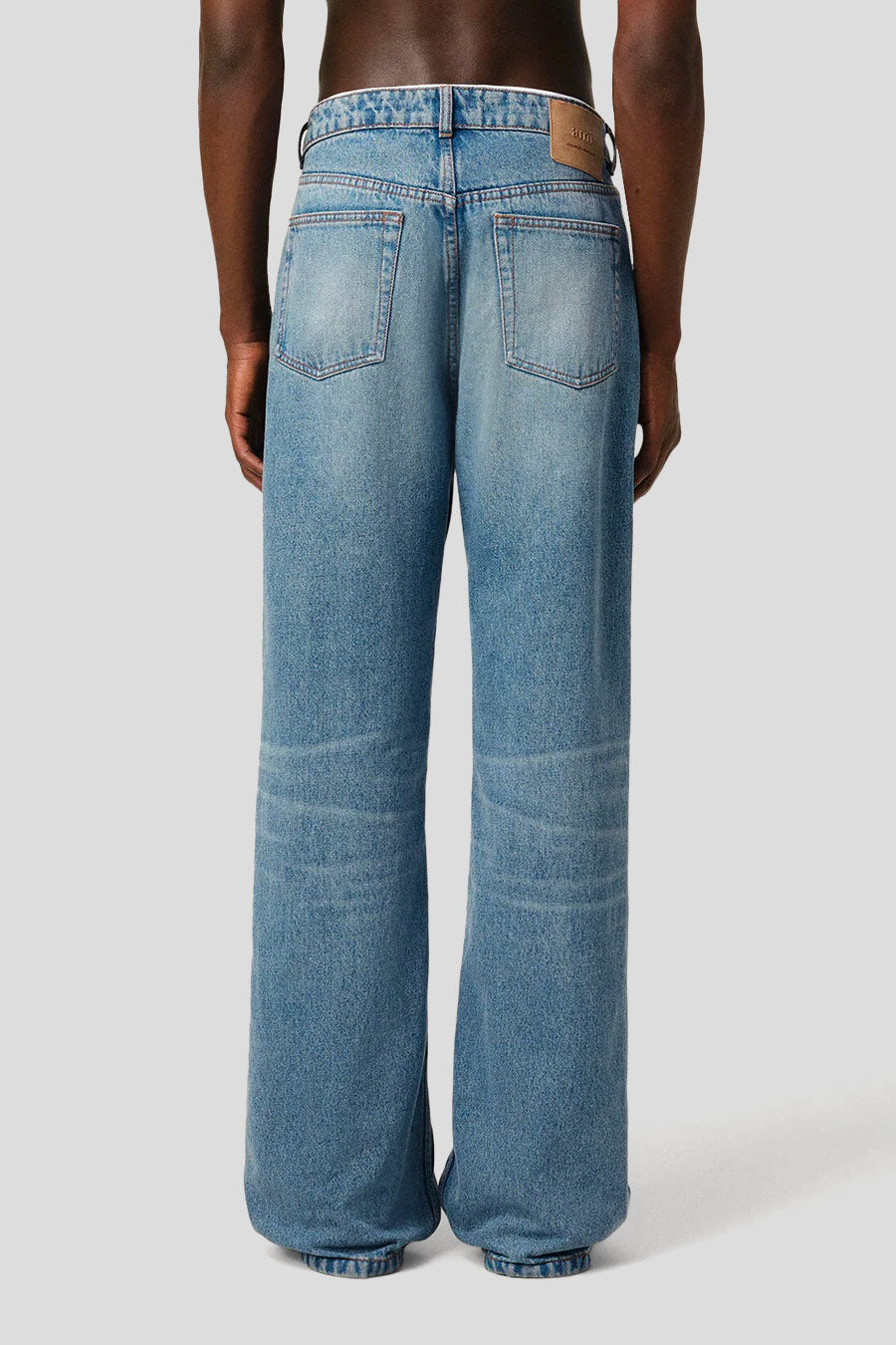 AMI PARIS - JEAN LARGE FIT BLEU USÉ - LE LABO STORE