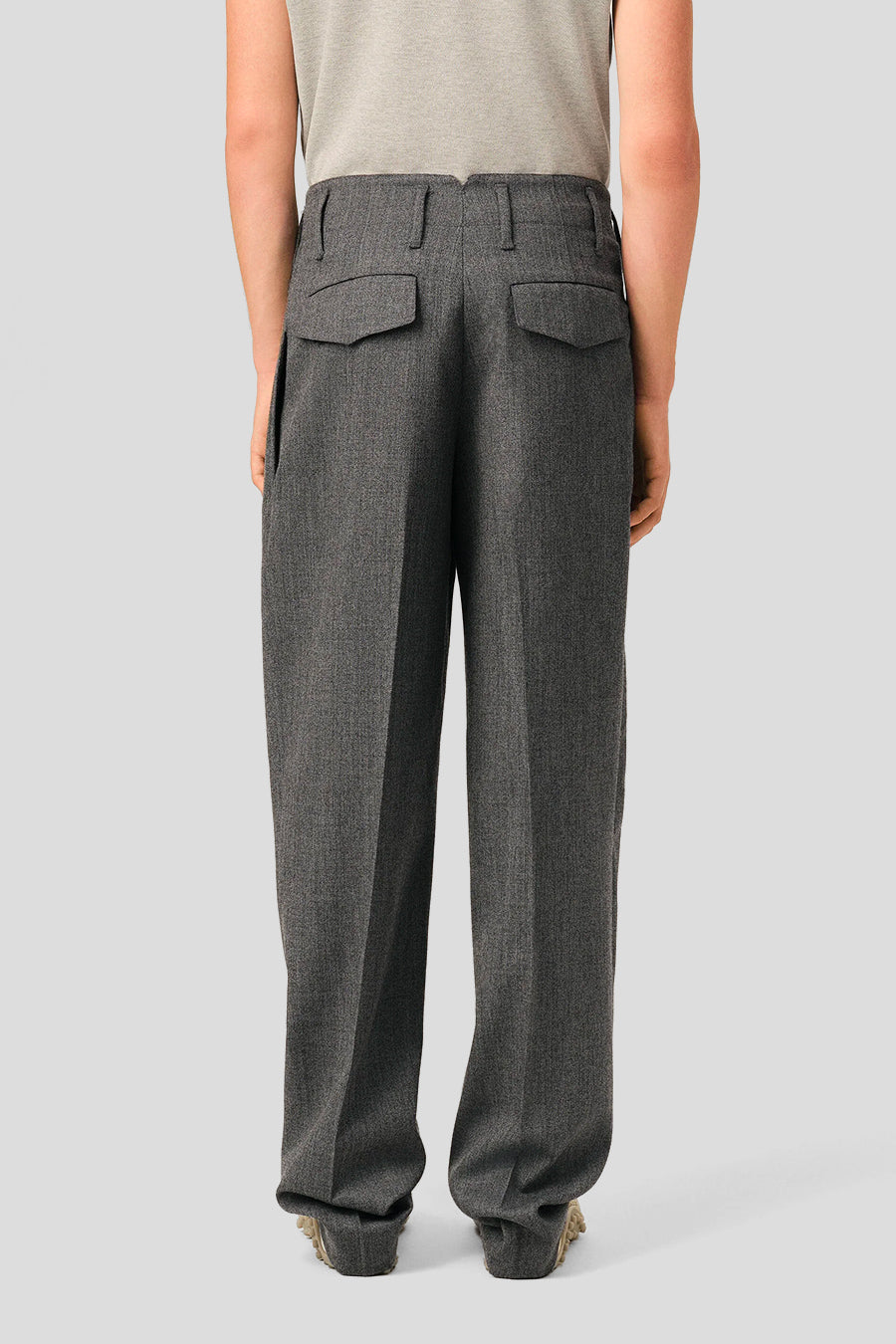 AMI PARIS - PANTALON ZUILT 2 PLEATS GRIS - LE LABO STORE