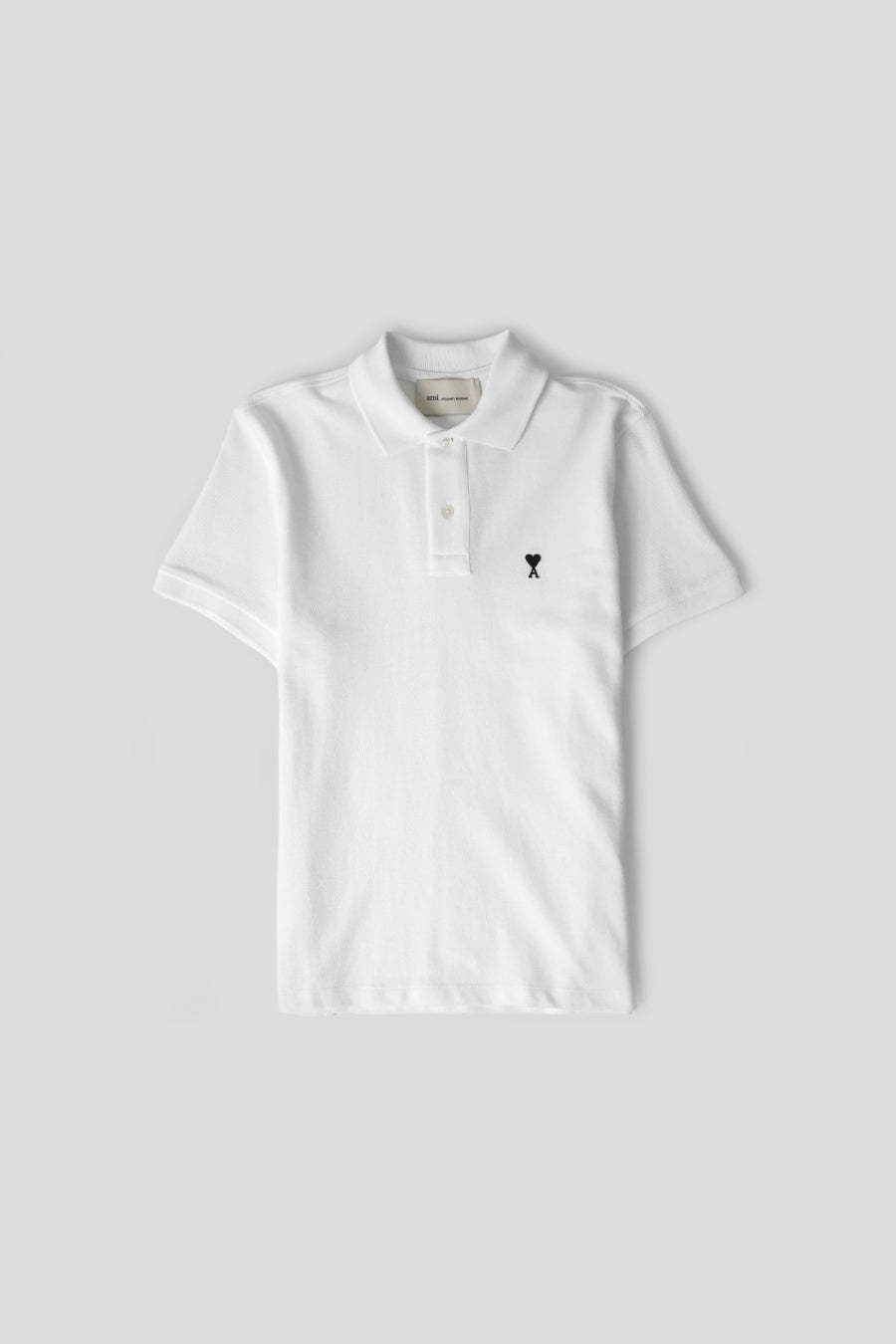 AMI PARIS - POLO CONTRASTED AMI DE COEUR BLANC - LE LABO STORE