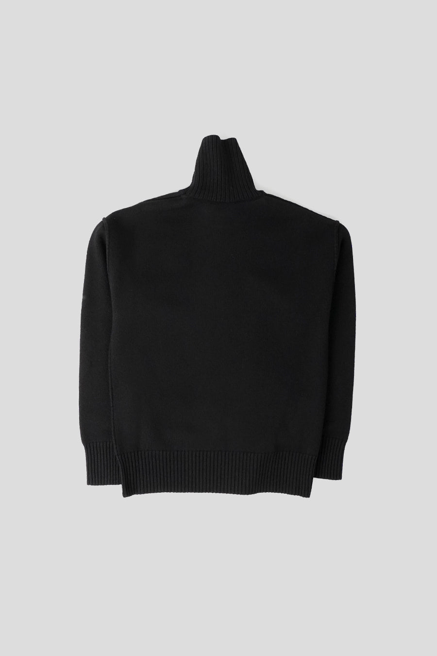 AMI PARIS - PULL COL CHEMINÉ AMI DE COEUR NOIR ET ROUGE - LE LABO STORE